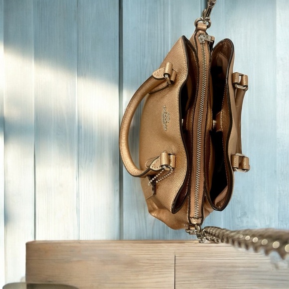 Coach Mini Sage Carryall Rose Gold metallic silver hardware - Picture 3 of 12